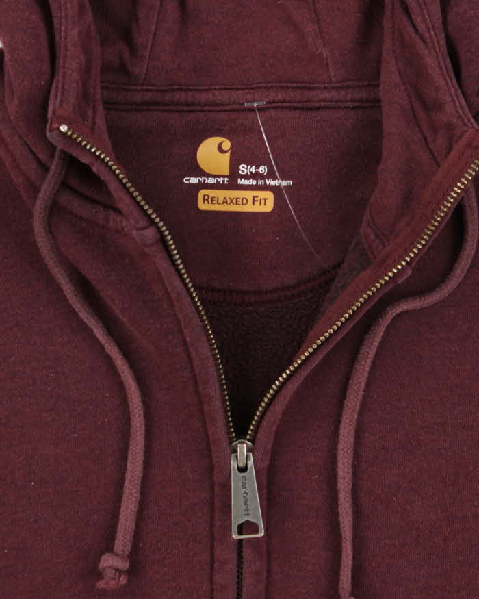 Vintage Y2K Carhartt Small Patch Zip Up Hoodie - S