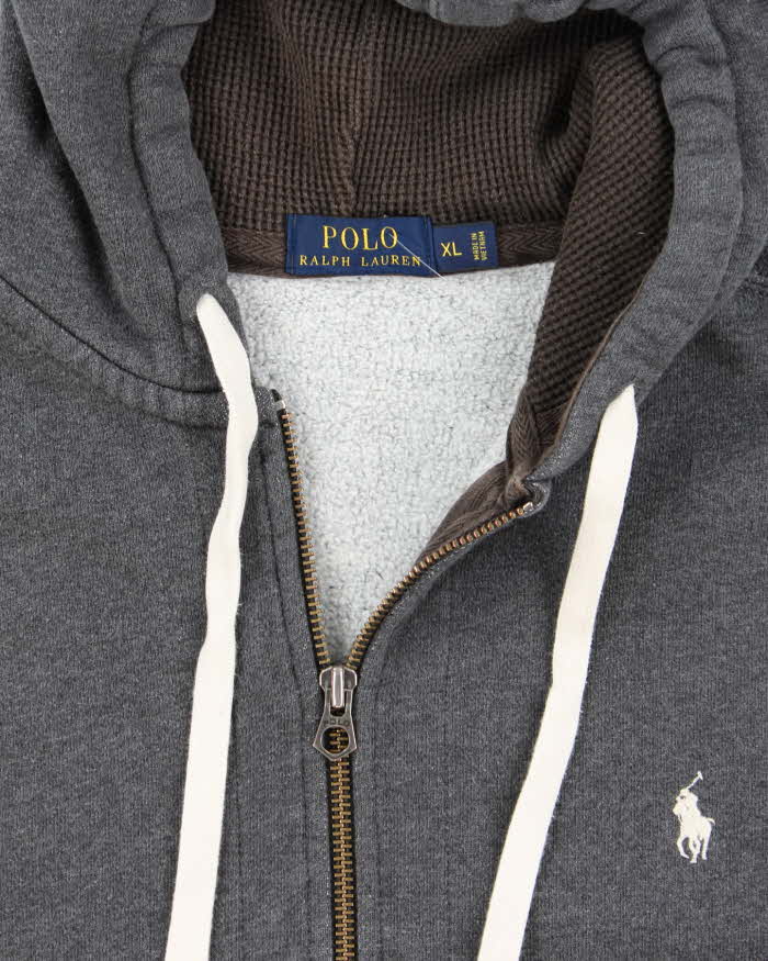 Polo Ralph Lauren Grey Zip-Up Hoodie - XL