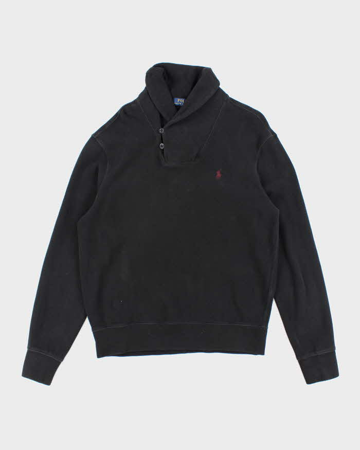 Polo Ralph Lauren Black Shawl Neck Sweatshirt - M