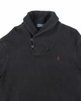 Polo Ralph Lauren Black Shawl Neck Sweatshirt - M