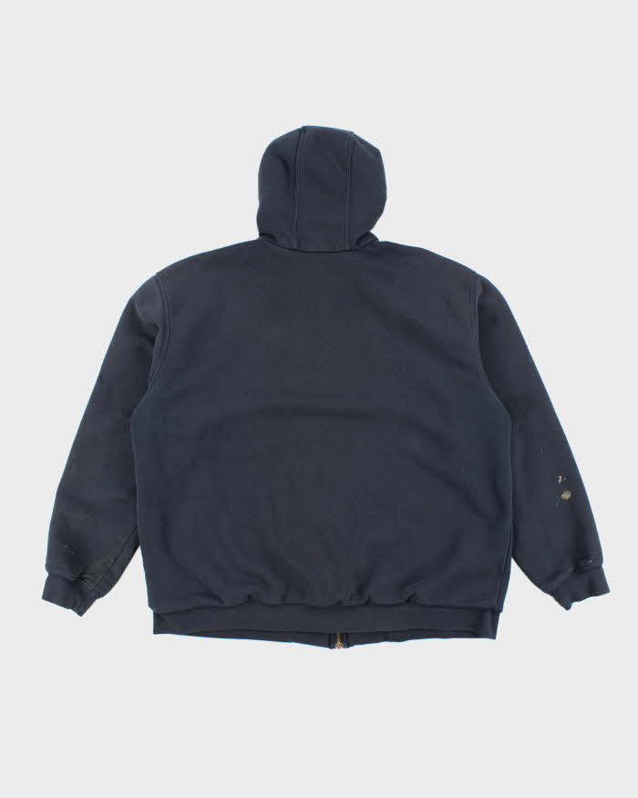 Vintage 00s Carhartt Navy Heavyweight Zip-Up Hoodie - XL