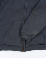 Vintage 00s Carhartt Navy Heavyweight Zip-Up Hoodie - XL