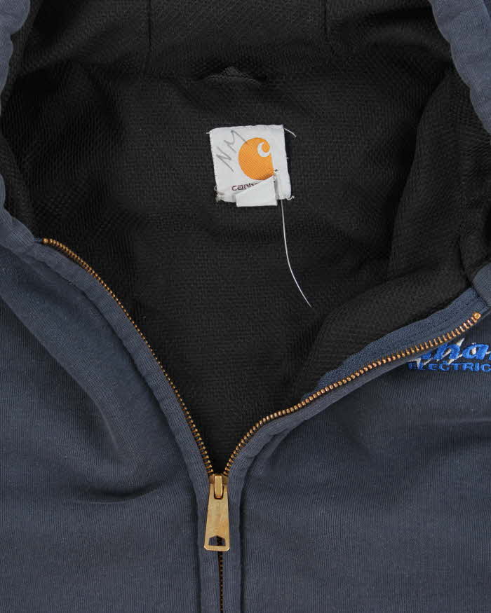 Vintage 00s Carhartt Navy Heavyweight Zip-Up Hoodie - XL