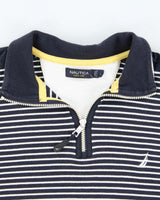 Vintage 00s Nautica Striped Quarter-Zip Sweatshirt - L