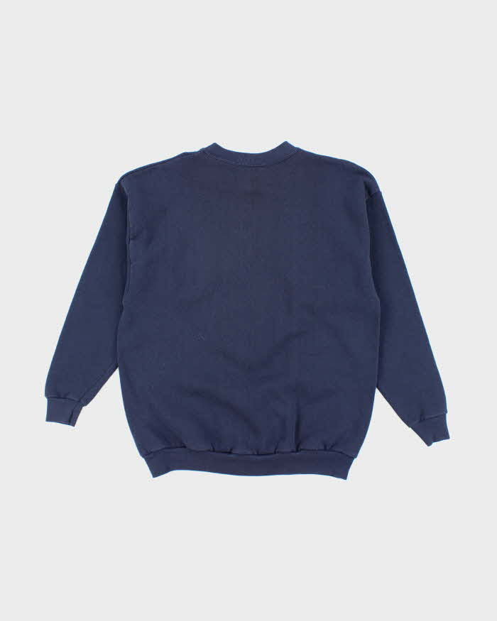Vintage 1990s Disney Mickey Print Navy Blue Sweatshirt - M