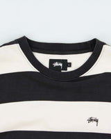 Vintage Stussy Black &amp; White Striped Sweatshirt - L