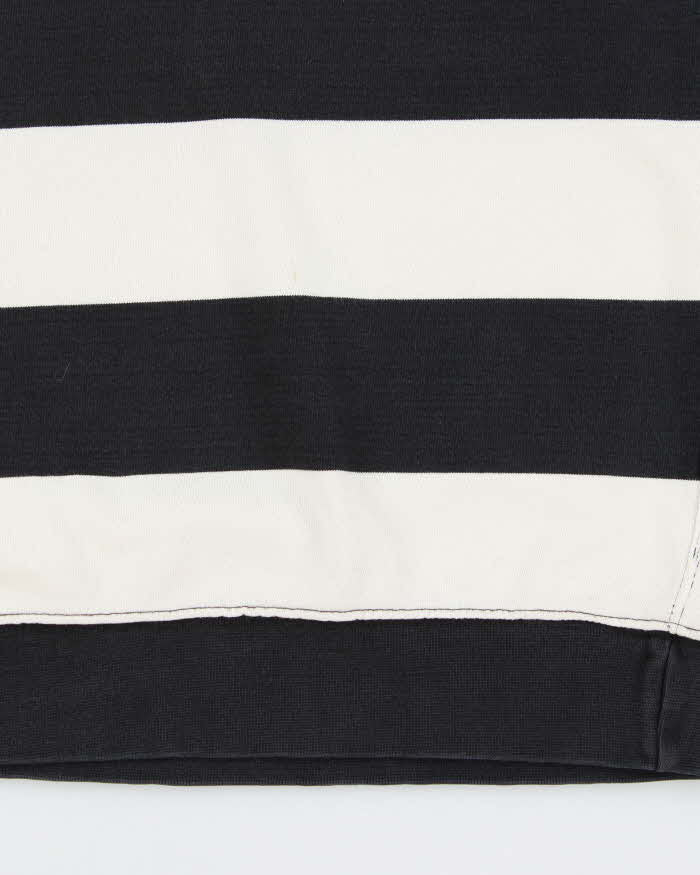 Vintage Stussy Black &amp; White Striped Sweatshirt - L