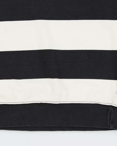 Vintage Stussy Black & White Striped Sweatshirt - L