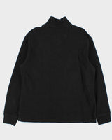 Polo Ralph Lauren Black Quarter-Zip Jumper - L