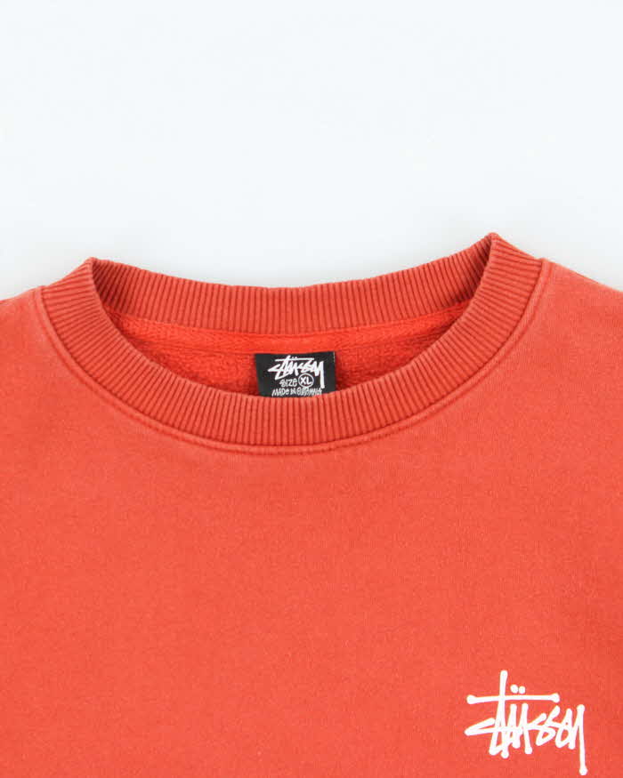 Vintage Stussy Burnt Orange Sweatshirt - XL