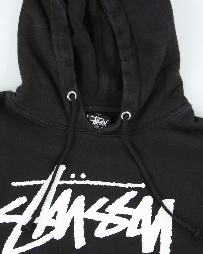 Vintage Stussy Black Hoodie - M