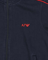Vintage Y2k 00s Navy Armani Jeans Zip Up Jumper - M