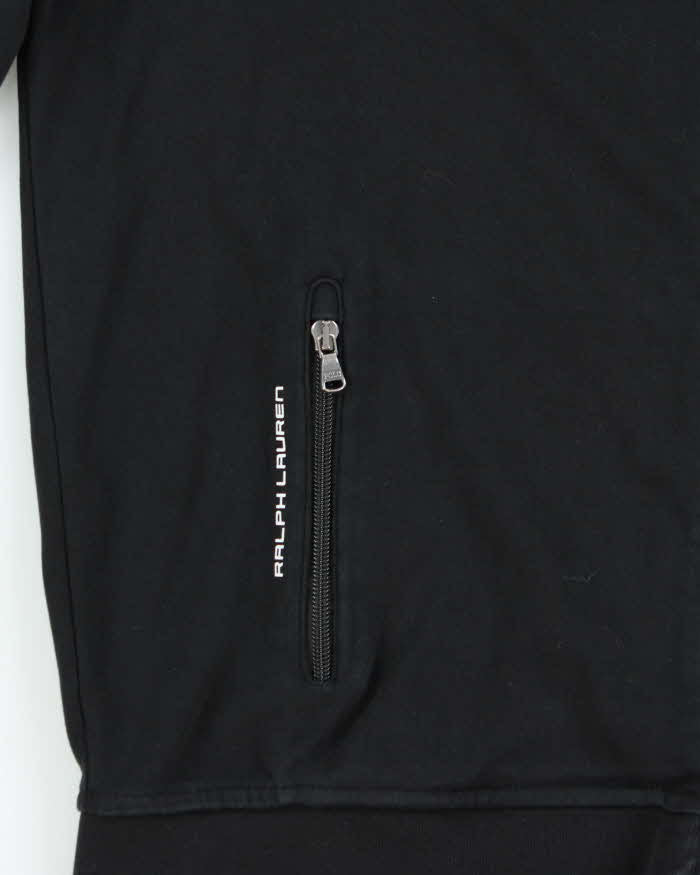 Polo Ralph Lauren Black Large Pony Zip Up Jumper - L
