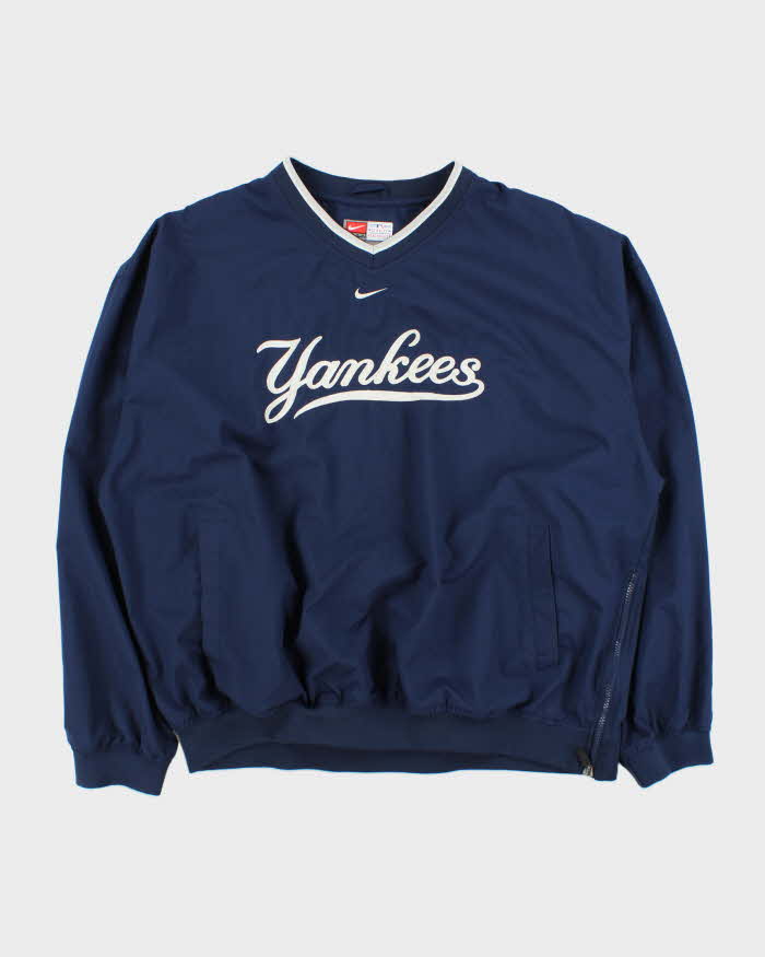 Vintage 00s Nike Team Yankees V-Neck Shell Pullover - XL