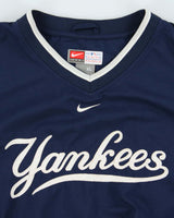 Vintage 00s Nike Team Yankees V-Neck Shell Pullover - XL