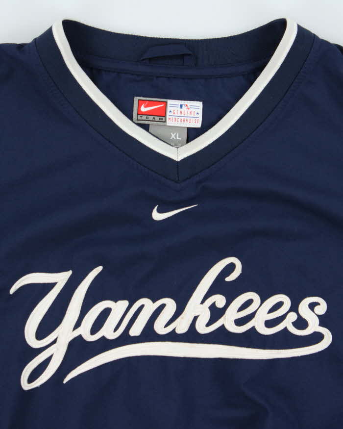 Vintage 00s Nike Team Yankees V-Neck Shell Pullover - XL