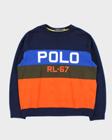 Polo Ralph Lauren PL - 67 Striped Crewneck Sweatshirt - XL