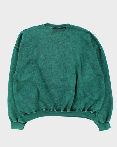 Vintage 1990s Hanes Graphic Acid Wash Crewneck Sweatshirt - XXL