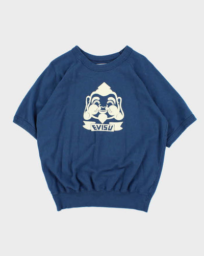 Vintage Y2K 00s Evisu Graphic Short Sleeve Crewneck Sweatshirt - L