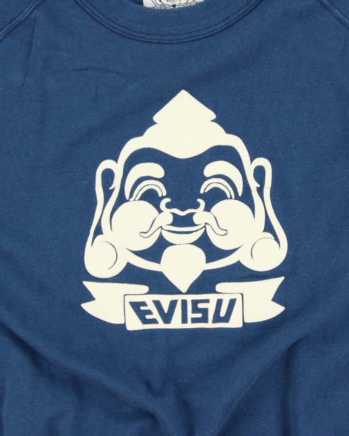 Vintage Y2K 00s Evisu Graphic Short Sleeve Crewneck Sweatshirt - L