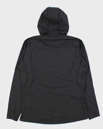 Arc'teryx Black Hooded Quarter Zip Pullover - L