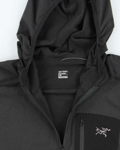 Arc'teryx Black Hooded Quarter Zip Pullover - L