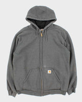 Carhartt Heavyweight Grey Zip Up Hoodie - M