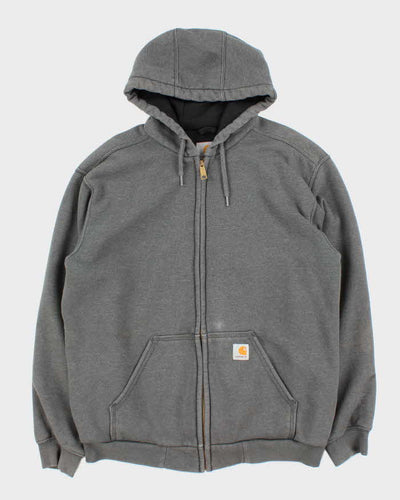 Carhartt Heavyweight Grey Zip Up Hoodie - M