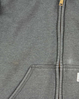 Carhartt Heavyweight Grey Zip Up Hoodie - M