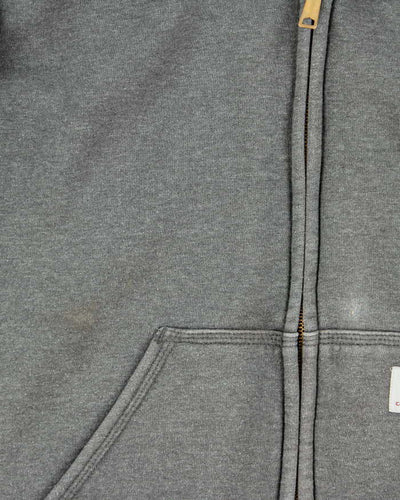 Carhartt Heavyweight Grey Zip Up Hoodie - M