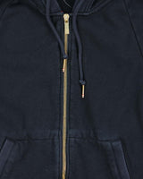 TB Thom Browne Navy Four Stripe Zip Up Hoodie - L