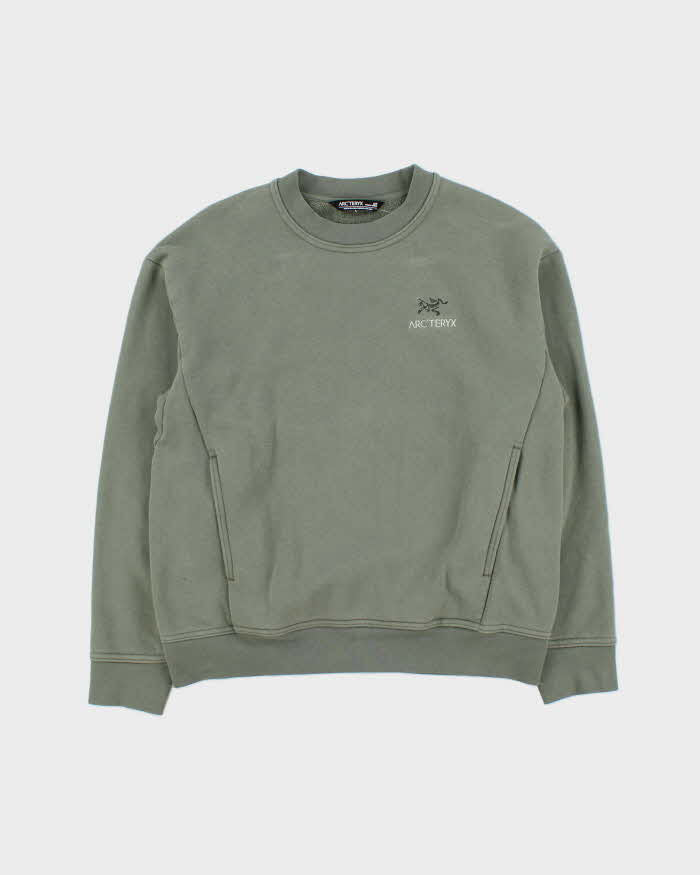 Arc'teryx Sage Green Emblem Crewneck Pocket Crewneck - S