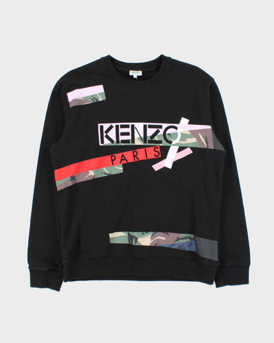 Kenzo Paris Black Graphic Crewneck Sweatshirt - L