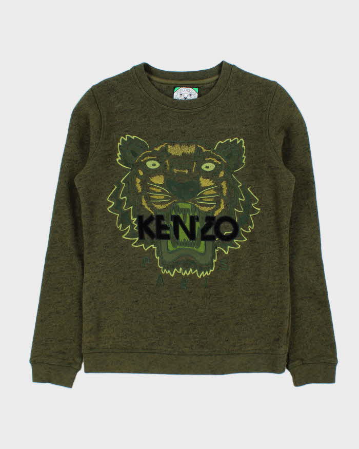 Kenzo Paris Green Tiger Crewneck Sweatshirt - XS