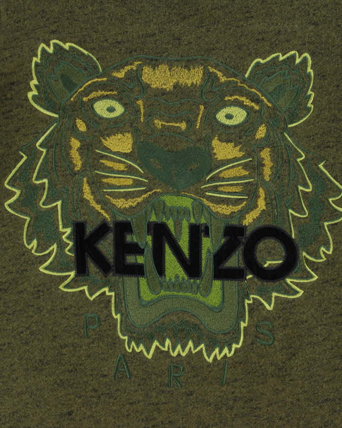 Kenzo Paris Green Tiger Crewneck Sweatshirt - XS