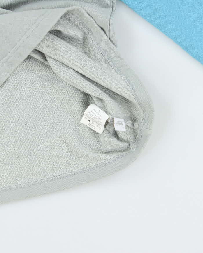 Stussy Two-Tone V-Neck Logo Sweatshirt - S