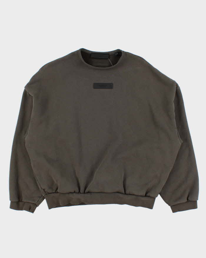 Fear of God Essentials Khaki Oversized Sweatshirt - S