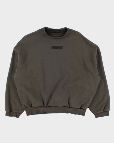 Fear of God Essentials Khaki Oversized Sweatshirt - S