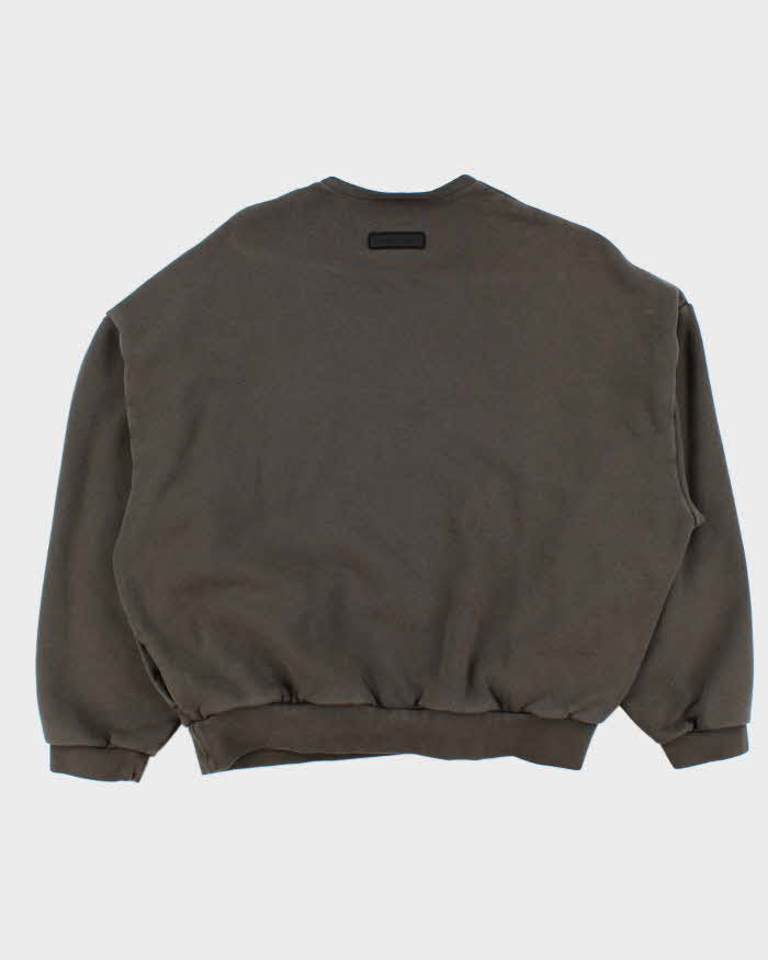 Fear of God Essentials Khaki Oversized Sweatshirt - S
