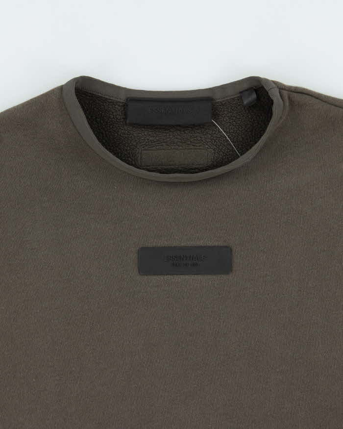 Fear of God Essentials Khaki Oversized Sweatshirt - S