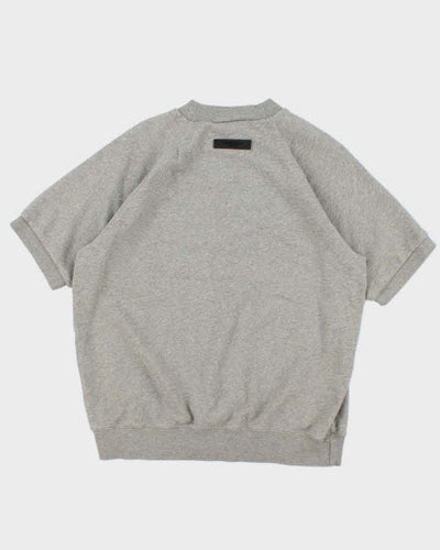 Fear of God Essentials 1977 Grey Oversized Short Sleeve Sweatshirt - S
