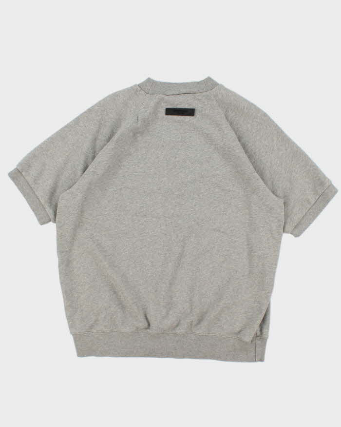 Fear of God Essentials 1977 Grey Oversized Short Sleeve Sweatshirt - S