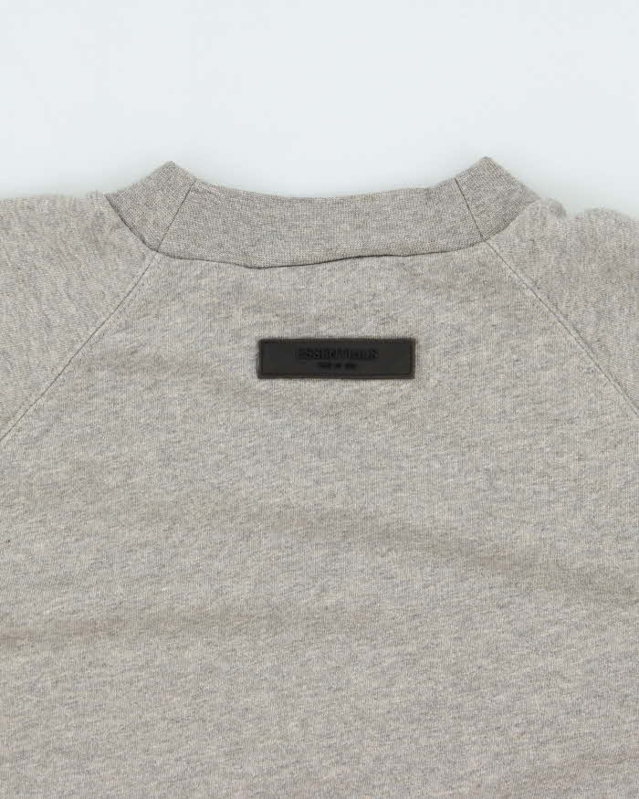Fear of God Essentials 1977 Grey Oversized Short Sleeve Sweatshirt - S
