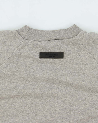 Fear of God Essentials 1977 Grey Oversized Short Sleeve Sweatshirt - S