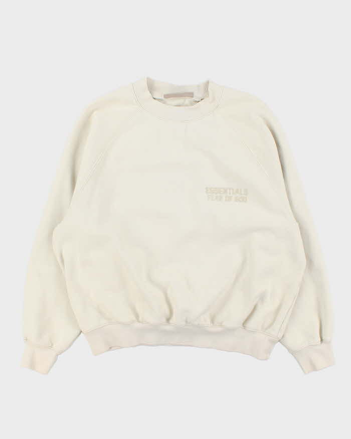 Fear of God Essentials Cream Oversized Sweatshirt - S