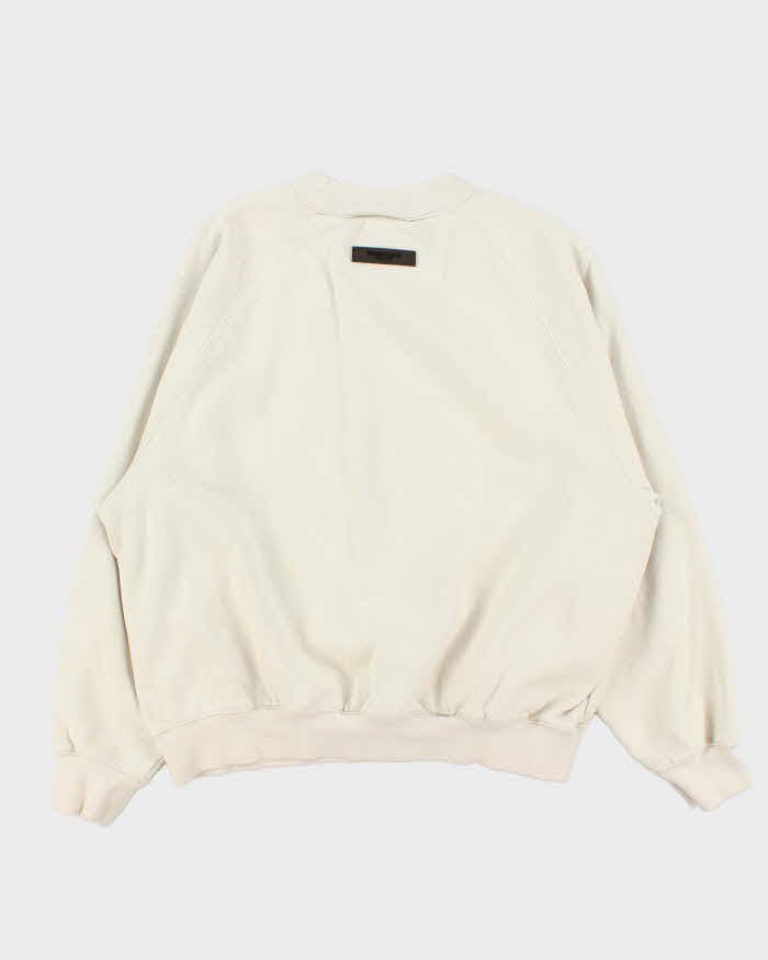 Fear of God Essentials Cream Oversized Sweatshirt - S