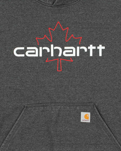 Carhartt Grey Maple Leaf Pullover Oversized Hoodie - L