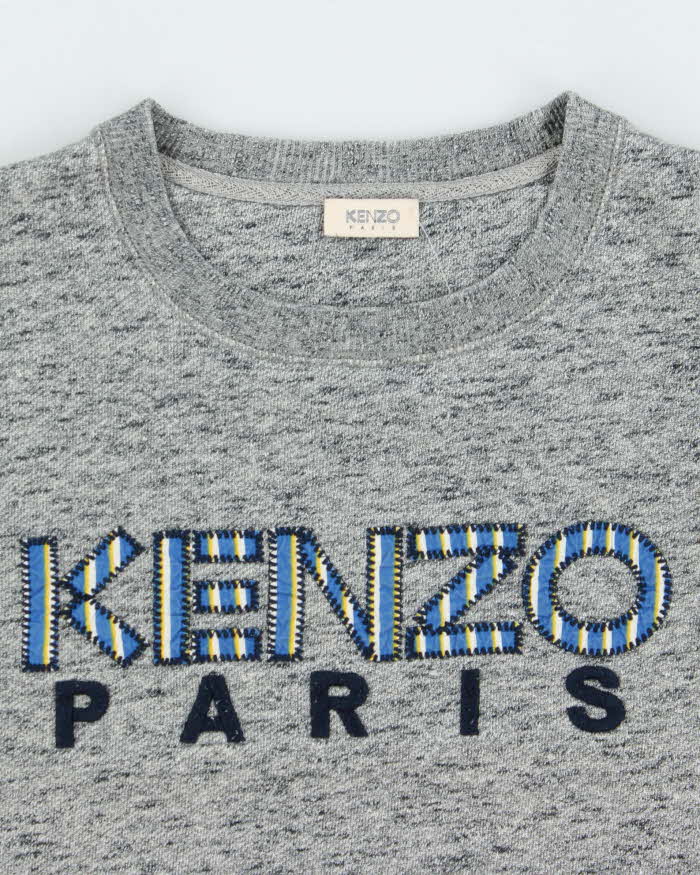 Kenzo Spell Out Embroidered Crewneck Sweatshirt - S