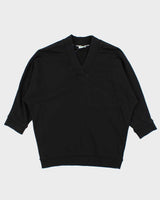Kenzo Spell Out V-Neck 3/4 Sleeve Crewneck Sweatshirt - M