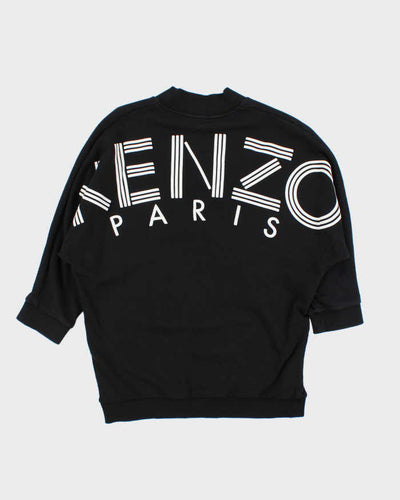 Kenzo Spell Out V-Neck 3/4 Sleeve Crewneck Sweatshirt - M